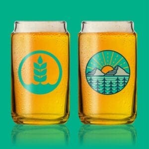 Pure Project San Diego Beer Week Keep the Glass 4-piece Set: Mountains glass