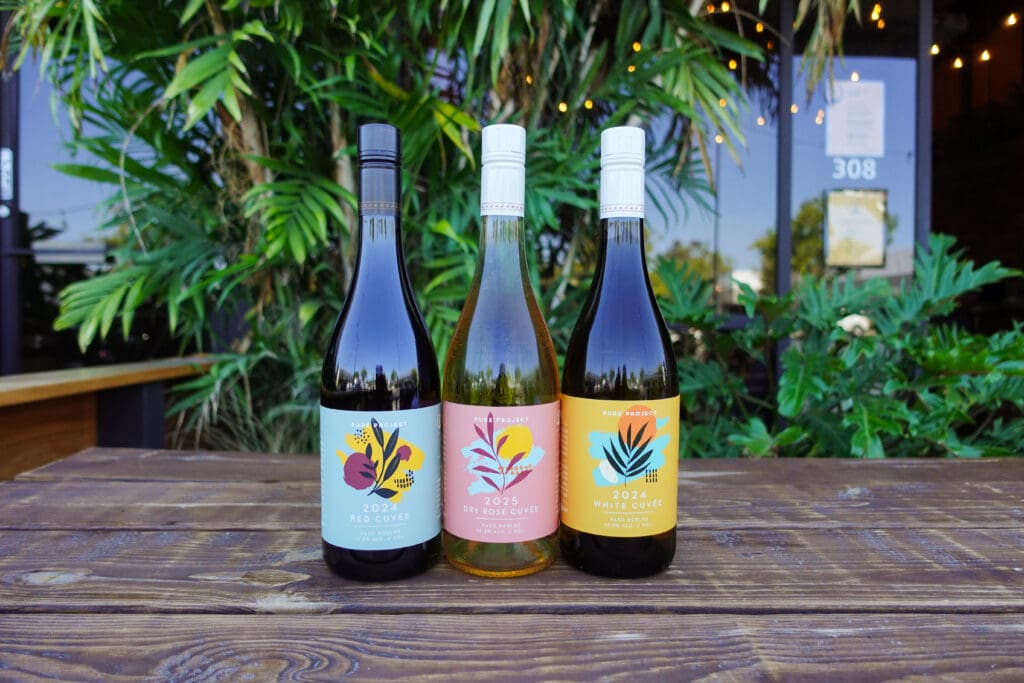 Lineup of Pure Project wines