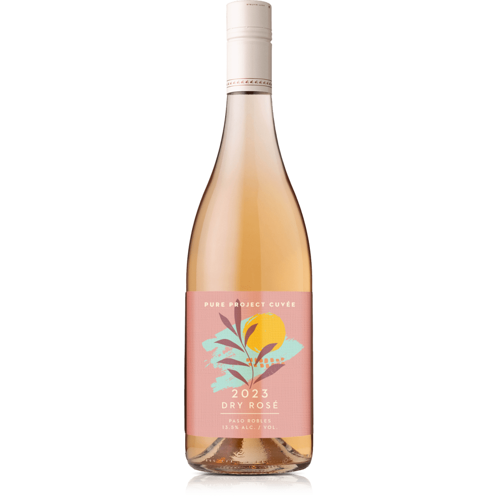 A bottle of Pure Project 2023 Dry Rosé in collaboration with Tablas Creek