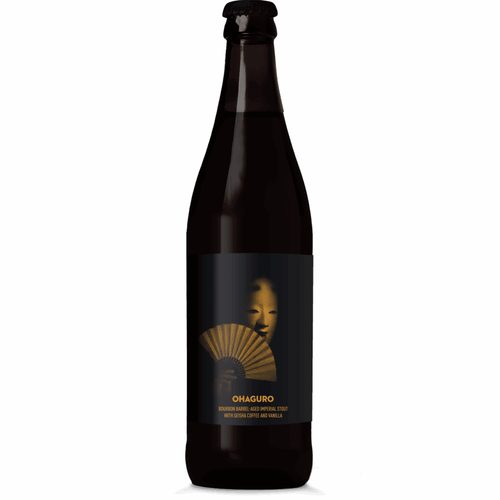 Bottle of Ohaguro Bourbon Barrel Aged Imperial Stout with Geisha Coffee and Vanilla by Pure Project
