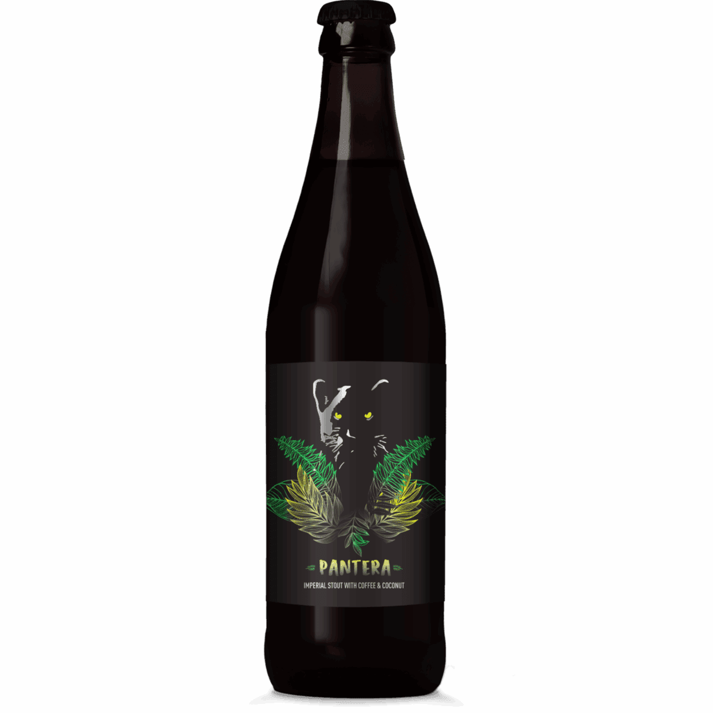 Bottle of Pantera Imperial Stout with Coconut and Coffee by Pure Project