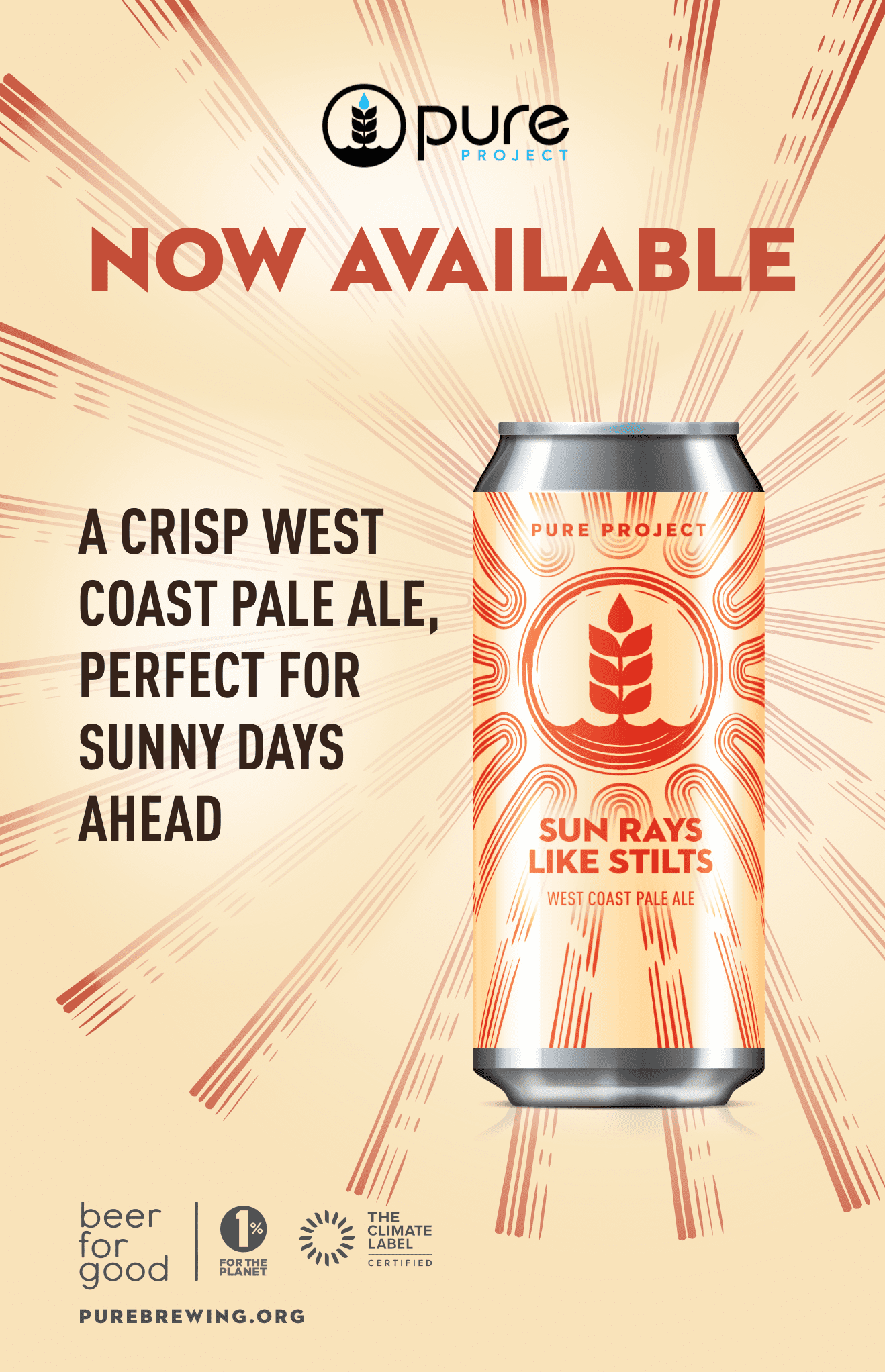 Image of Pure Project poster for Sun Rays Like Stilts West Coast Pale Ale