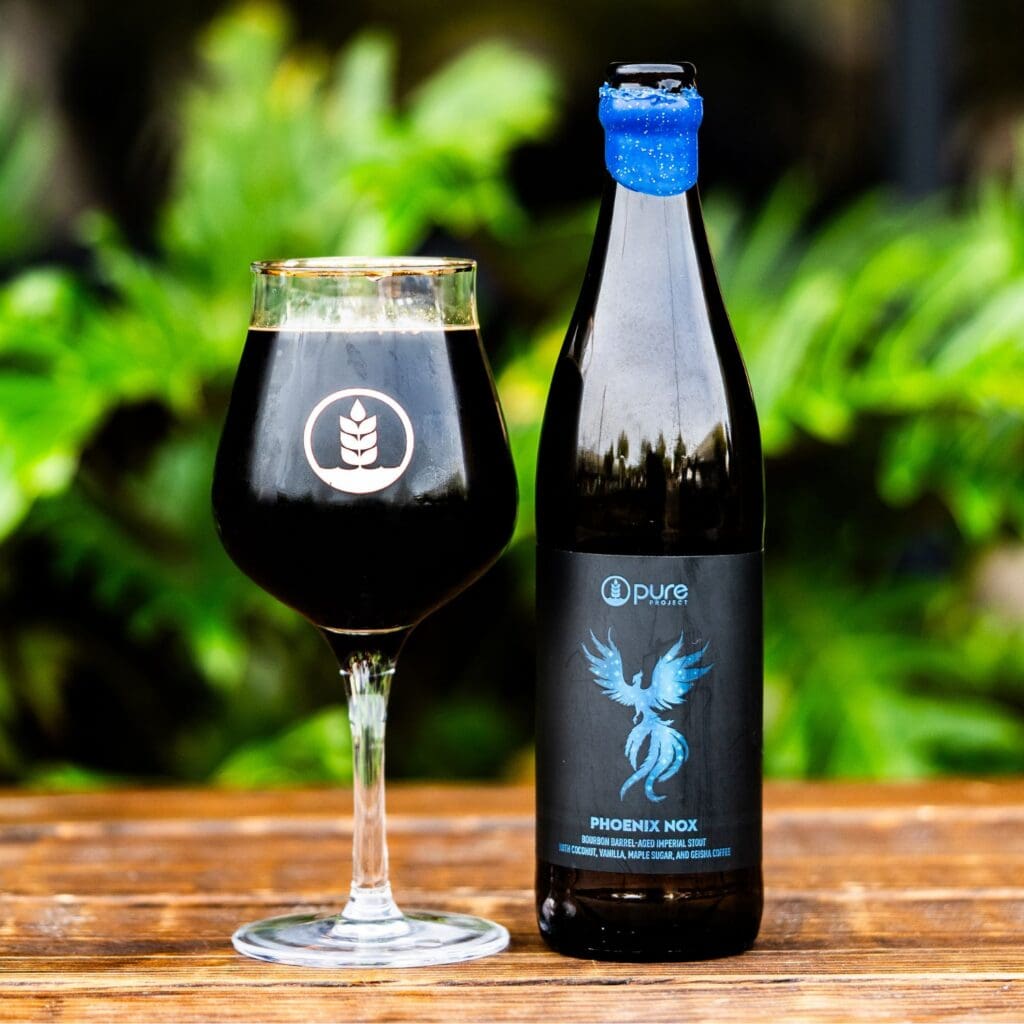 Pour and bottle of Phoenix Nox