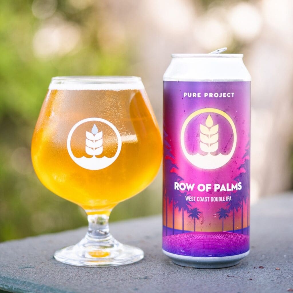 Can and pour of Row of Palms