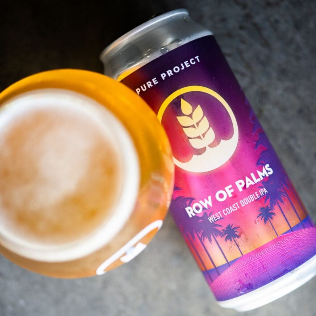 Can and pour of Row of Palms