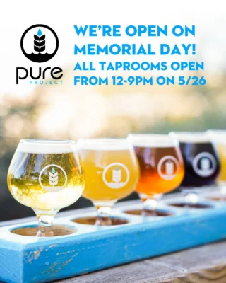 🇺🇸 We’re open this Memorial Day from 12–9 PM! 🍻⁠
⁠
Whether you're soaking up the sun or grabbing beers to go, swing by your nearest Pure Project taproom for good vibes and cold pours. As we enjoy the long weekend, we also take a moment to honor and remember those who gave their lives in service. ❤️ ⁠
⁠
Cheers!