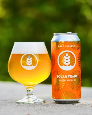 Now available on tap and in cans to-go at all Pure Project taprooms!⁠
⁠
SOLAR TRADE ☀️⁠
West Coast IPA with Mosaic Cryo, Strata & Strata Abstrax Hops⁠
Taste Profile: Orange. Lemon. Passionfruit.⁠
7.0% ABV⁠
⁠
Solar Trade is a hop-forward West Coast IPA beaming with Mosaic Cryo, Strata, and the innovative hop extract Strata Abstrax (our first beer showcasing this exciting ingredient!). It opens with luminous aromas of passionfruit, lemon, and guava and unfolds into bright flavors of orange, grapefruit, and watermelon.⁠
⁠
🔗 Tap the link in our bio to order for taproom pickup or find Pure beer near you!⁠
⁠