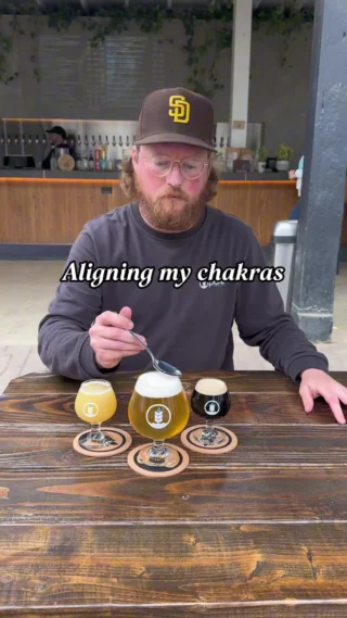 Just over here aligning chakras… one beer at a time. 🍻✨
